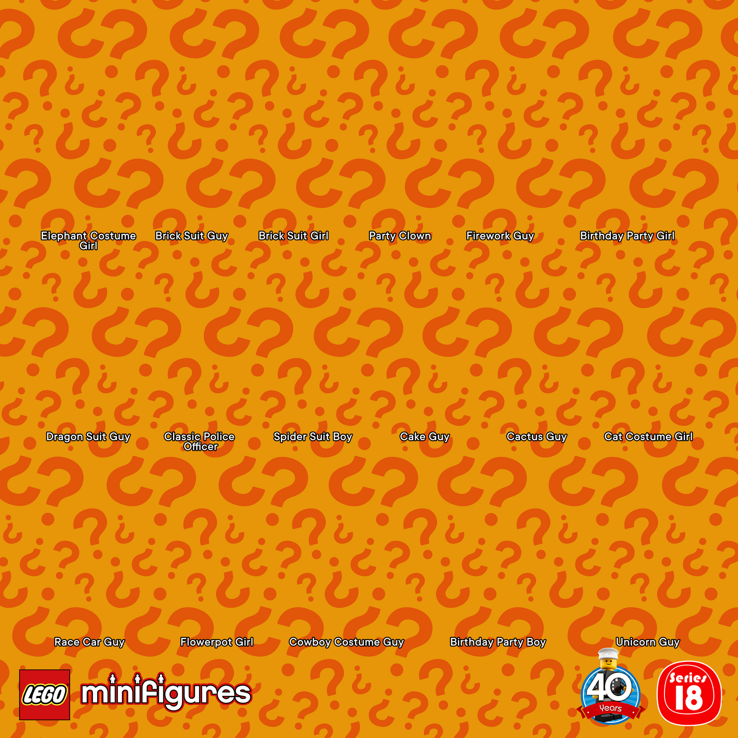 Collectible Minifigures Series 18 Display