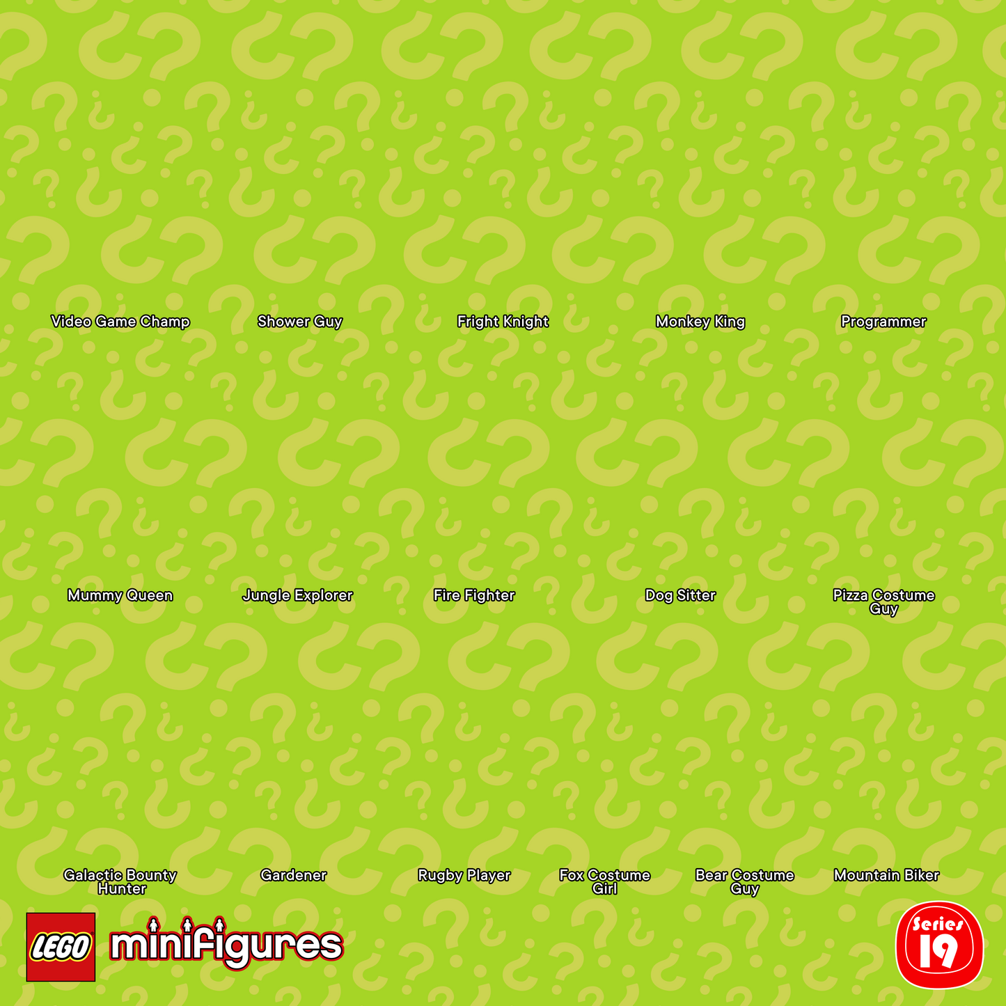 Collectible Minifigures Series 19 Display
