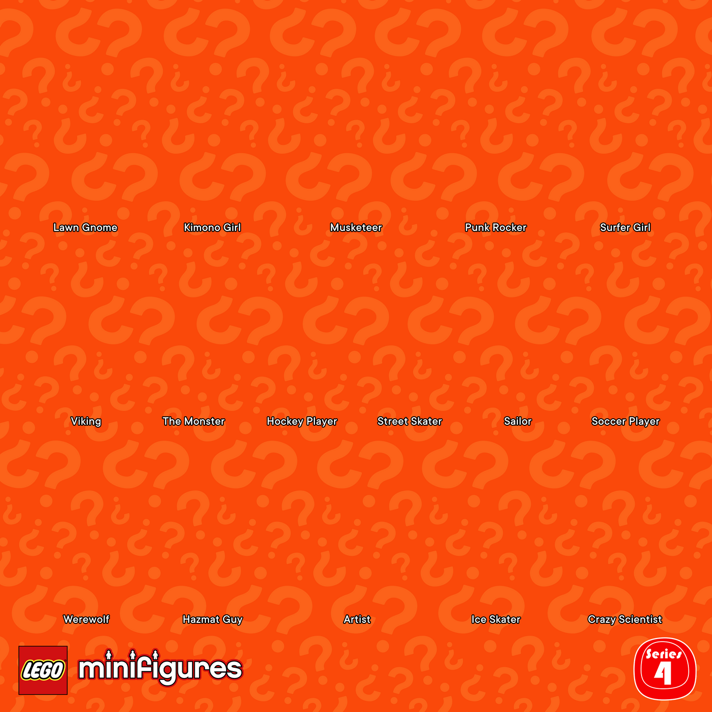 Collectible Minifigures Series 4 Display