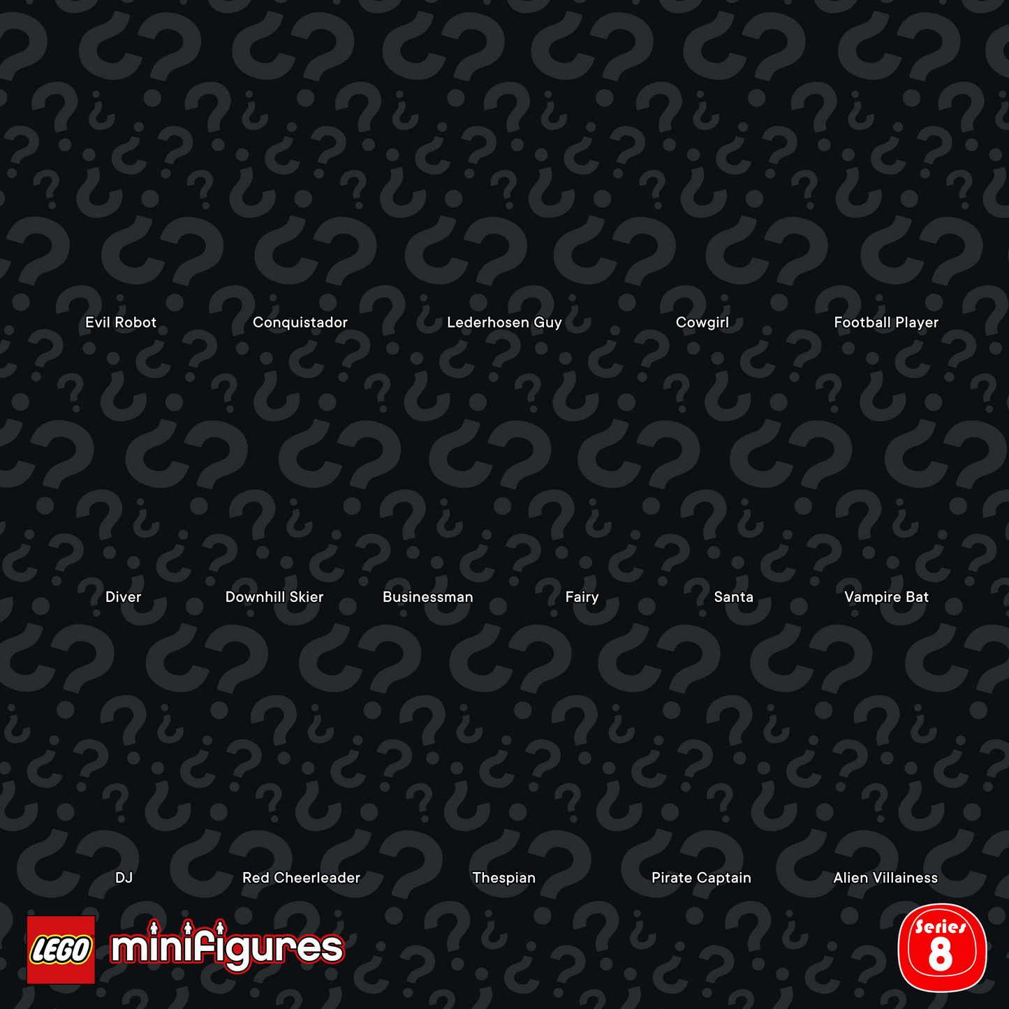 Collectible Minifigures Series 8 Display