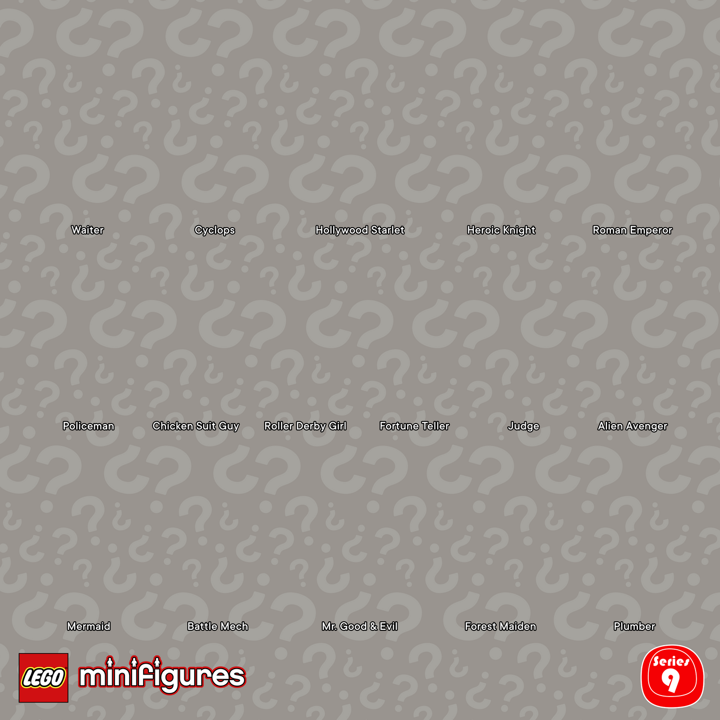 Collectible Minifigures Series 9 Display