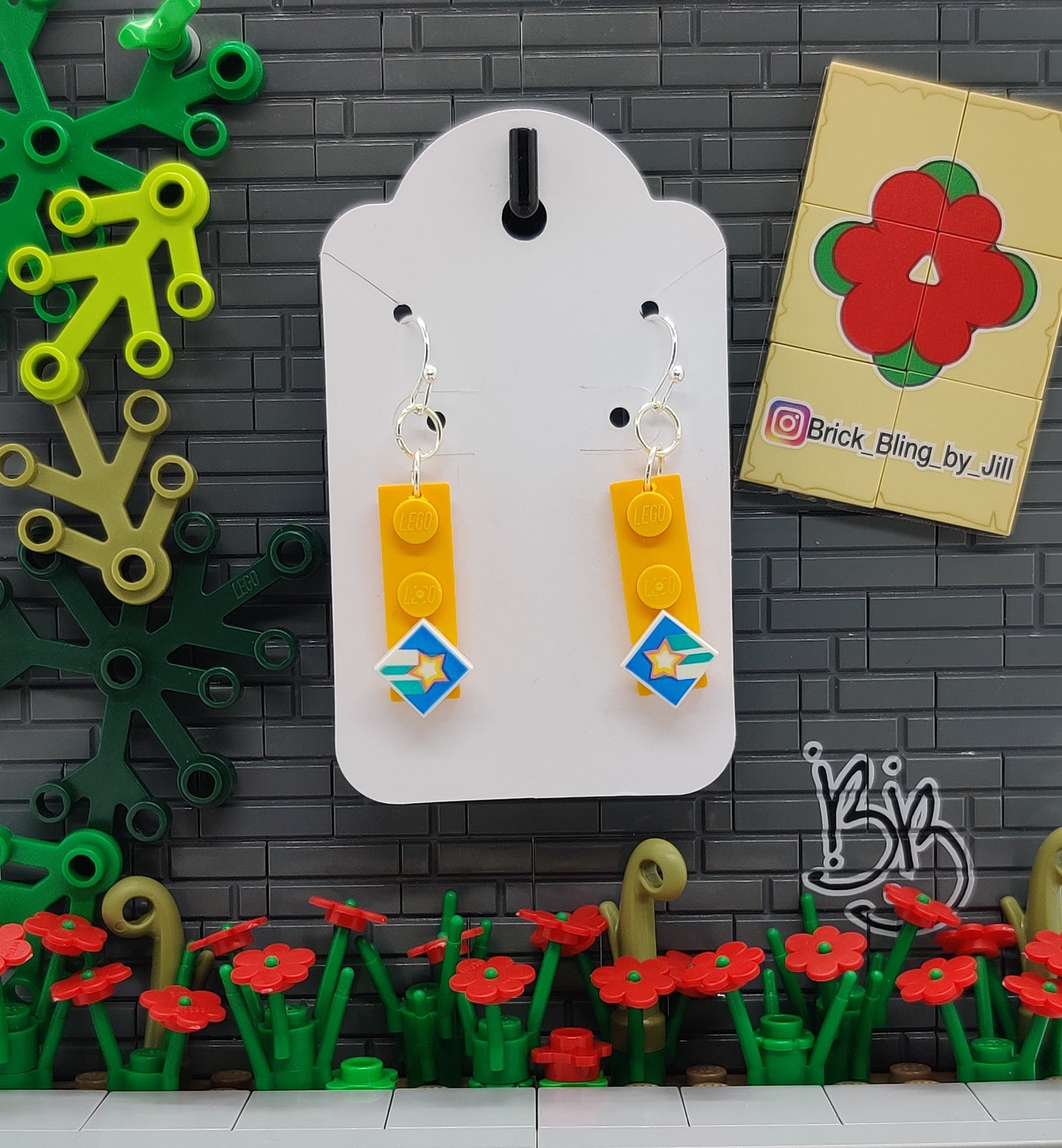 YELLOW SHOOTING STAR EARRINGS