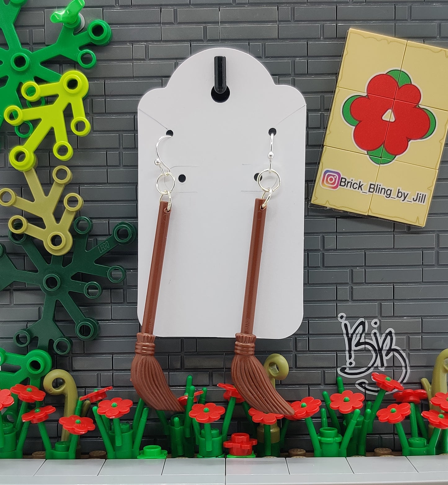 WITCHES BROOM EARRINGS