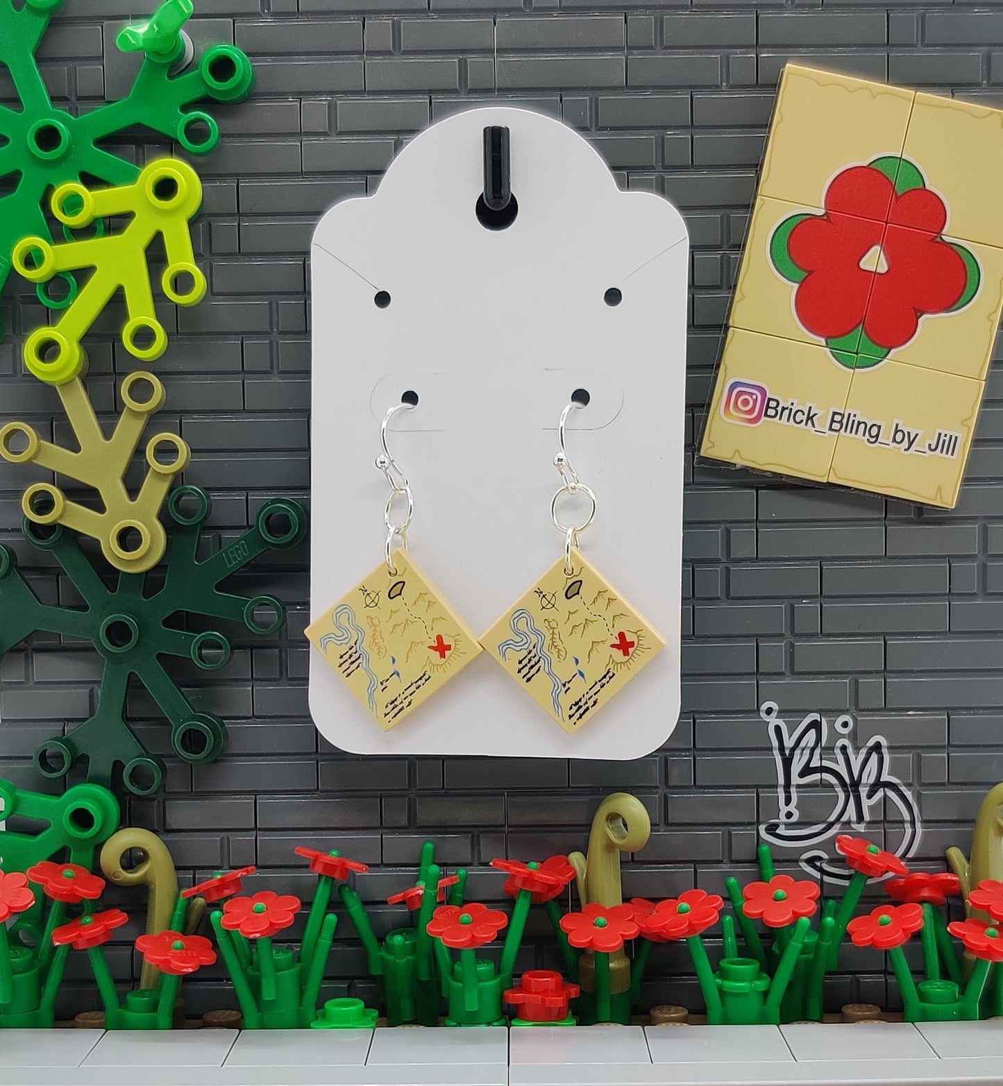 PIRATE MAP EARRINGS